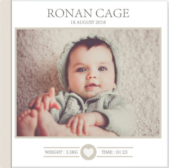 album with baby boy light