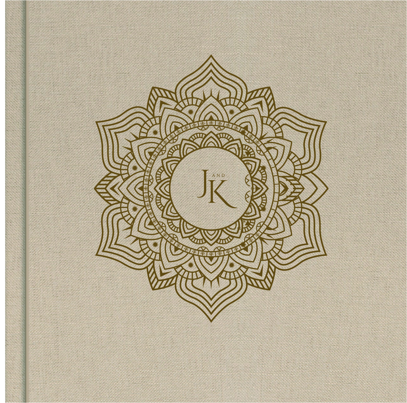 Wedding album with custom batik design on cover
