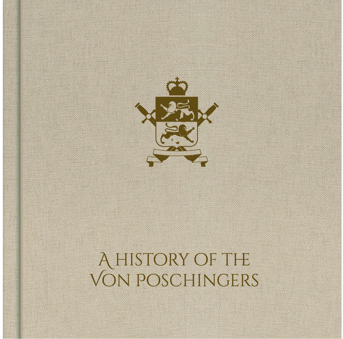 Custom family memory book cover with coat of arms