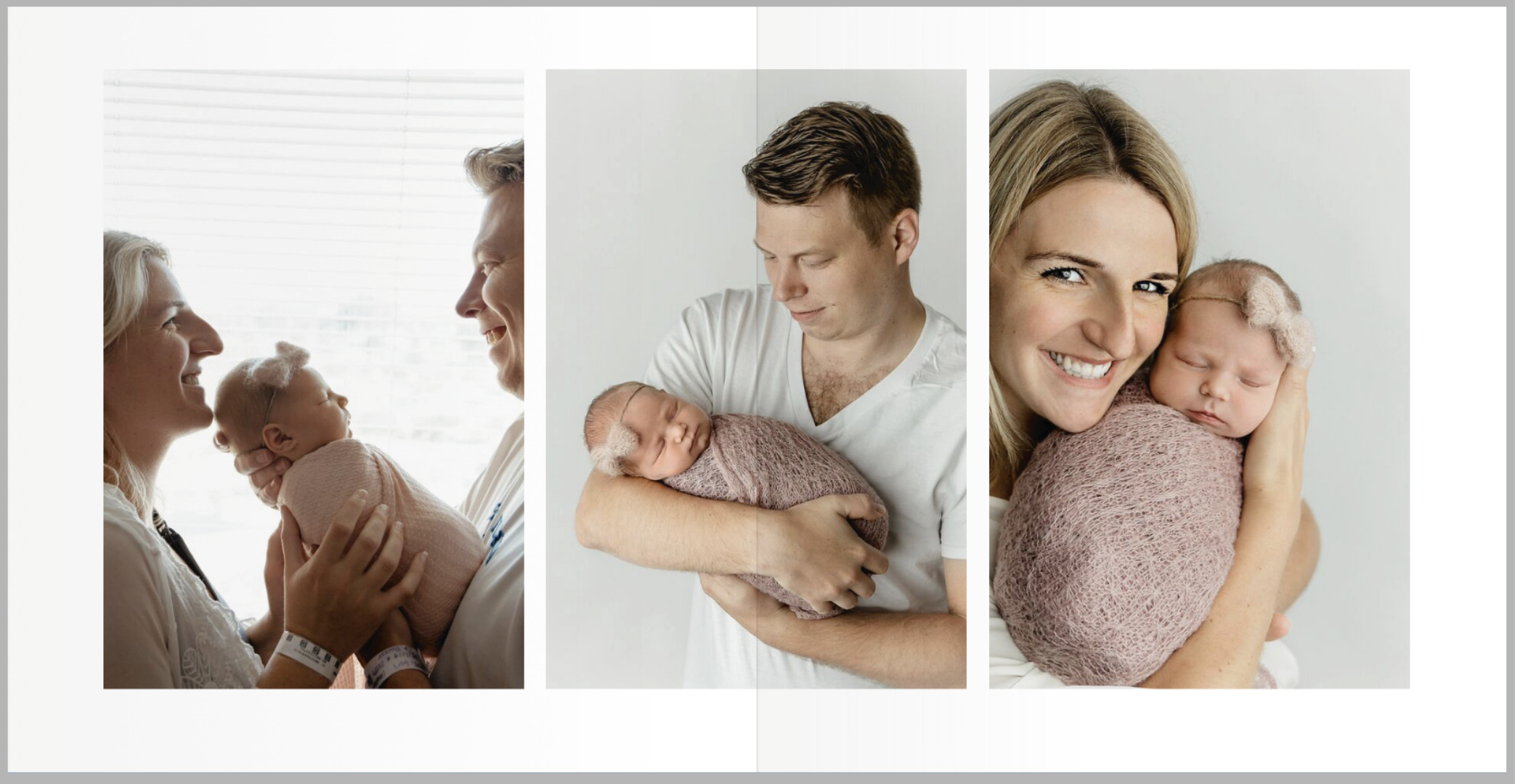 Premium photo album with family photos